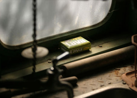 Internal shot of Rubel Pharms caboose by David Johnson.